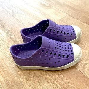 Native slip on purple shoes size 10C